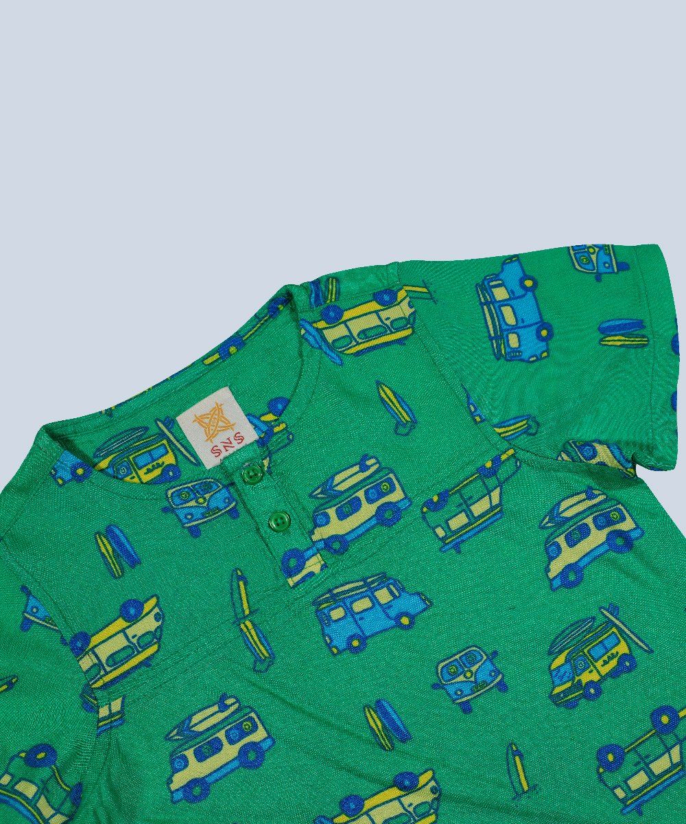 Boys' Half-Sleeve Shirt 2 Pcs Set