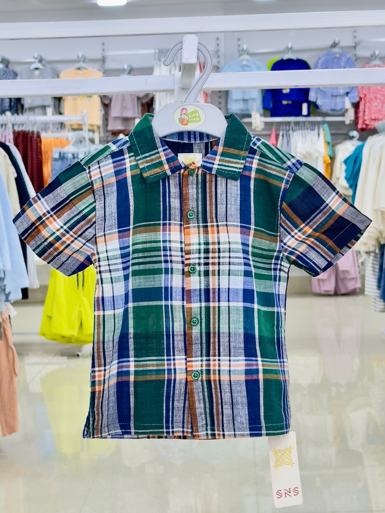 Boys Short Sleeve Shirt (0/3 M-6 Year) (11146)
