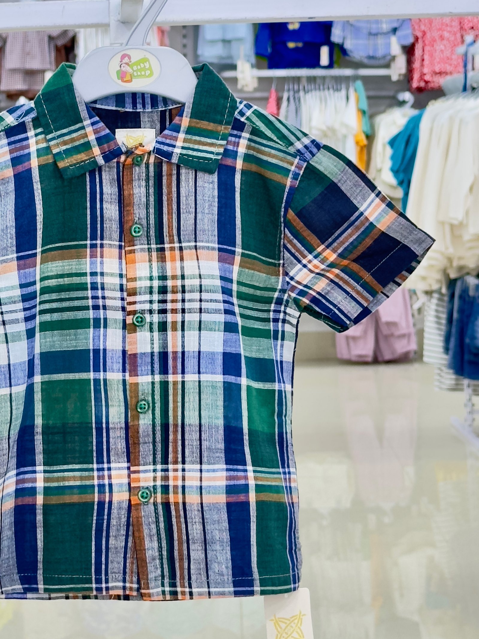 Boys Short Sleeve Shirt (0/3 M-6 Year) (11146)