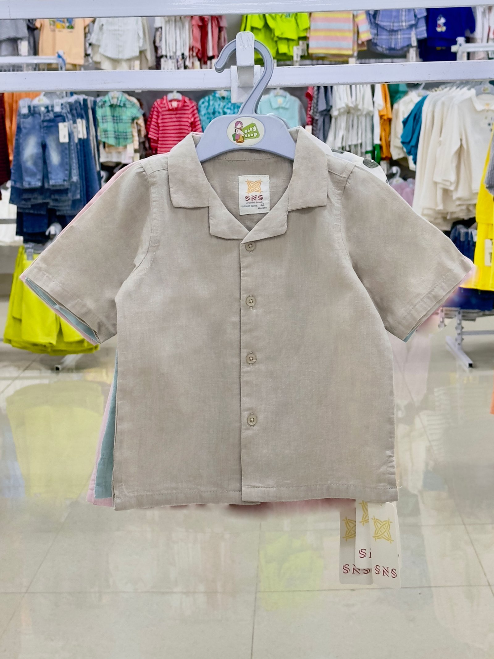 Boys Short Sleeve Shirt (0/3 M-6 Year) (110897)
