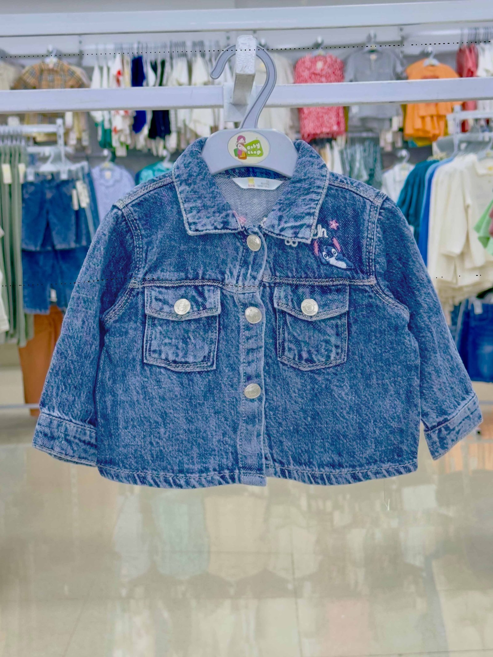 Girls Denim Jacket ( Size- 3/6 M To  6 Years ) ( 113328 )