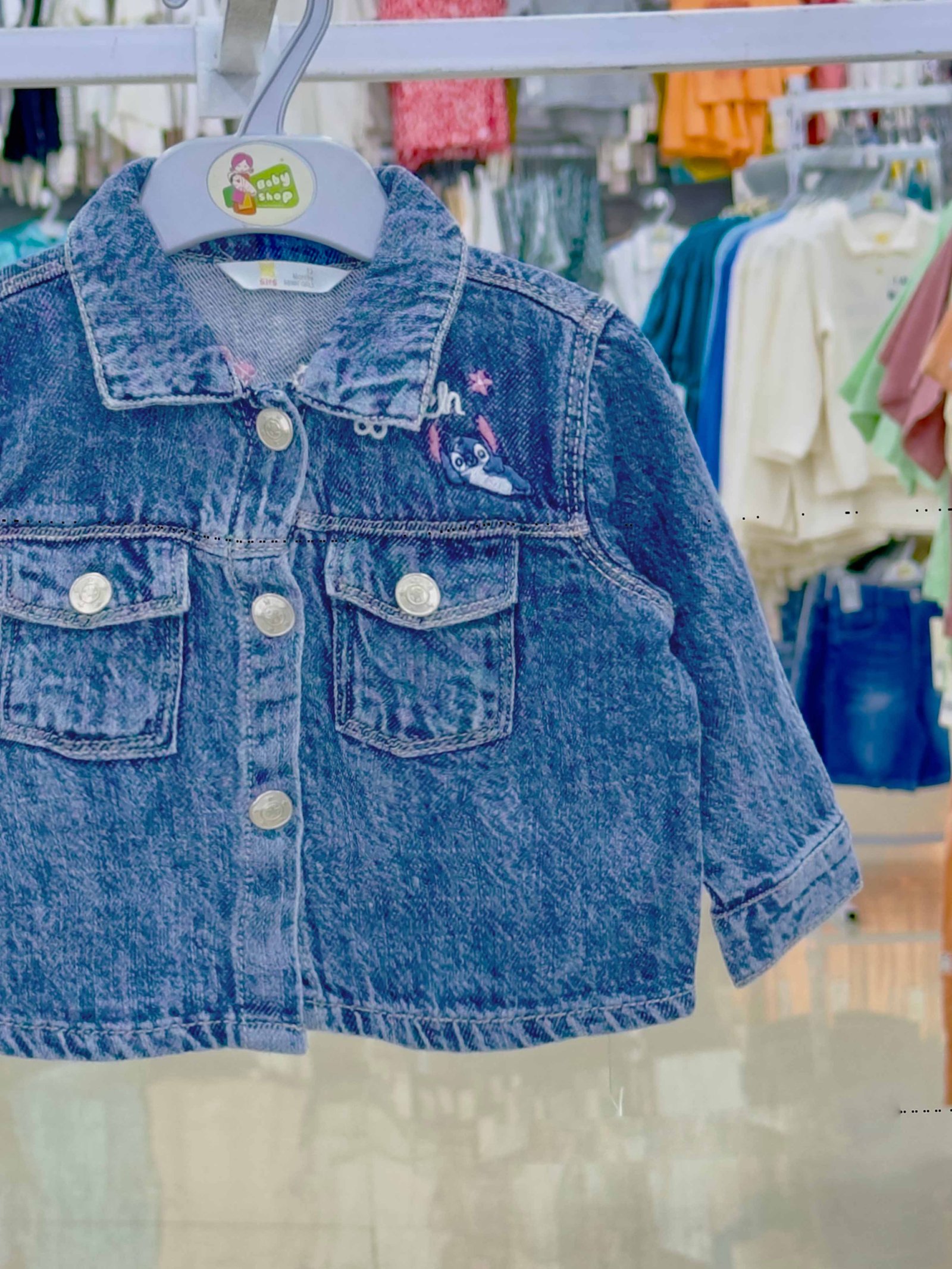 Girls Denim Jacket ( Size- 3/6 M To  6 Years ) ( 113328 )