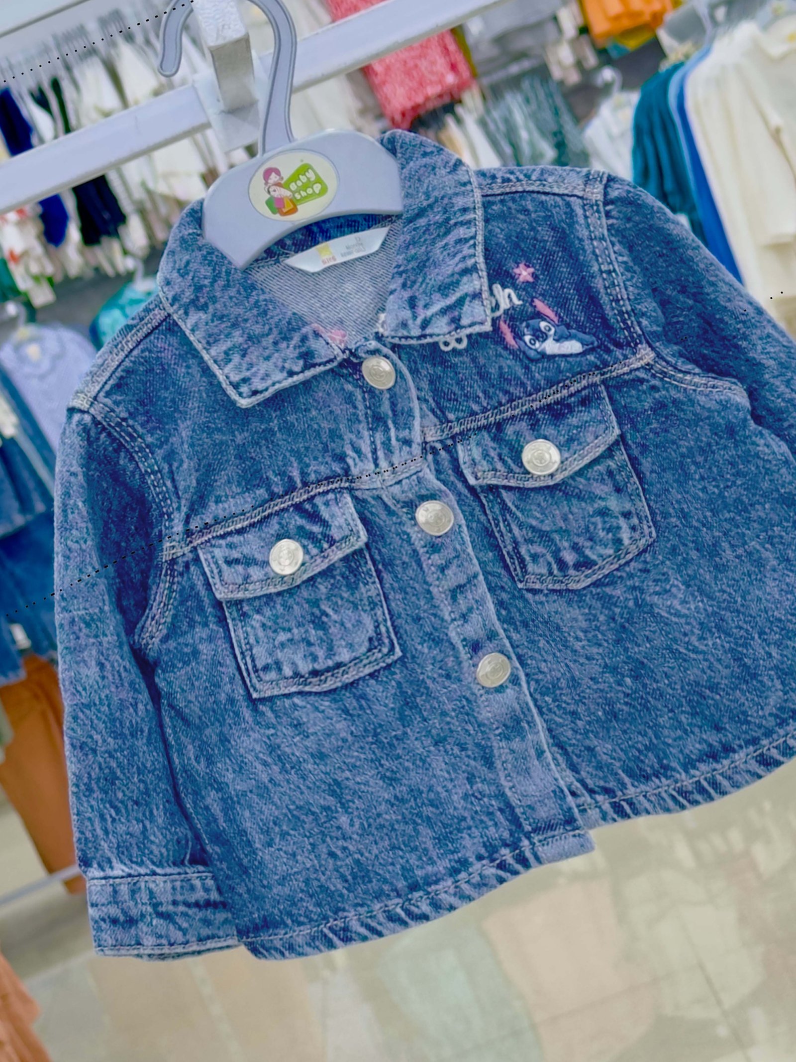 Girls Denim Jacket ( Size- 3/6 M To  6 Years ) ( 113328 )