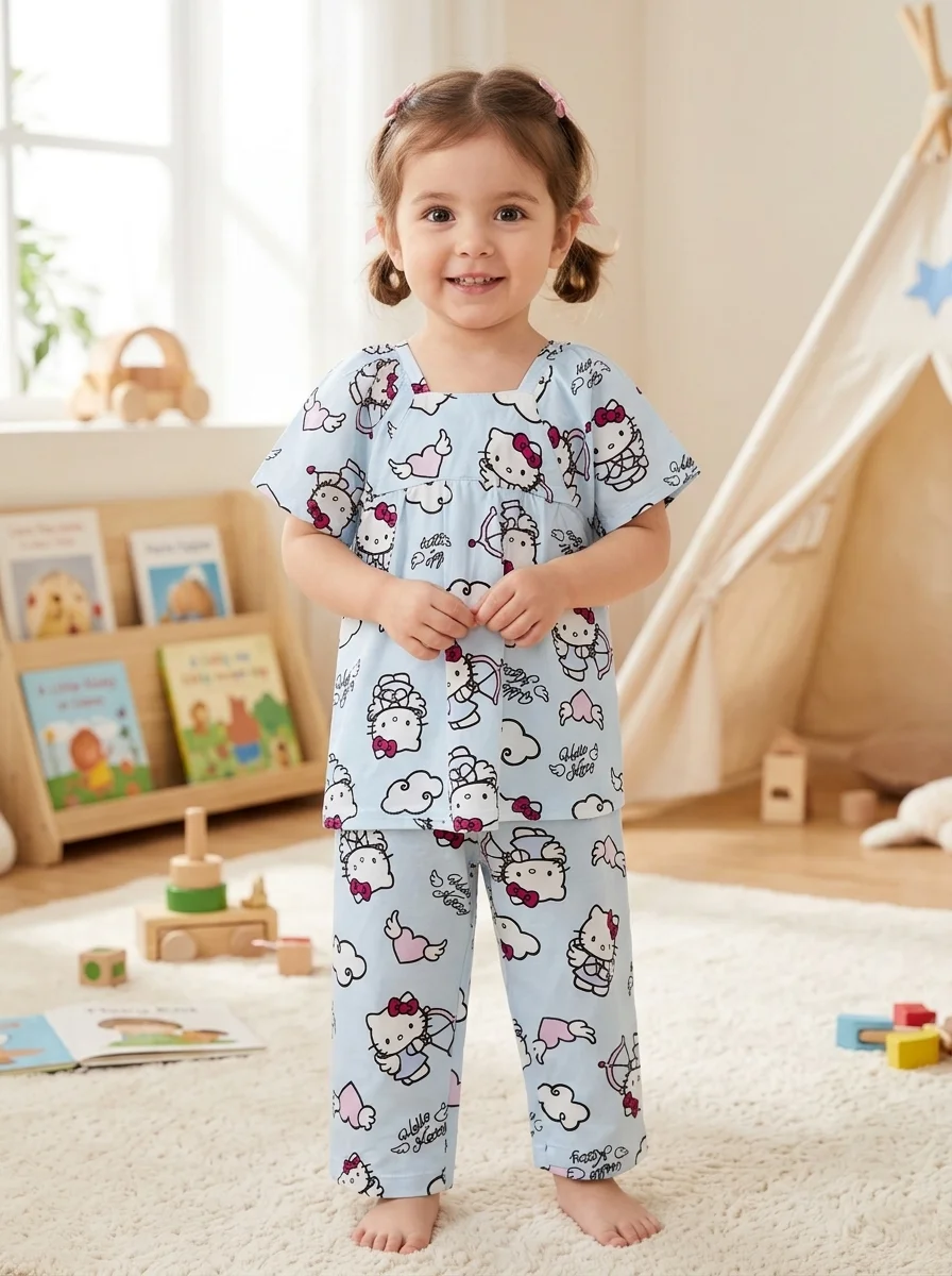 Girls 2 Pcs Set (Size-0/3 M to 6 Years ) (115045)