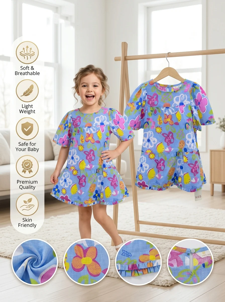 Girls Dress ( Size-3 Years   To 15/16 Years ) (119825)
