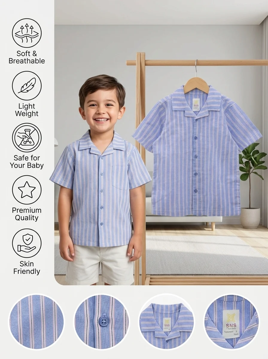 Boys Short Sleeve Shirt (0/3 M-6 Year) (113252)