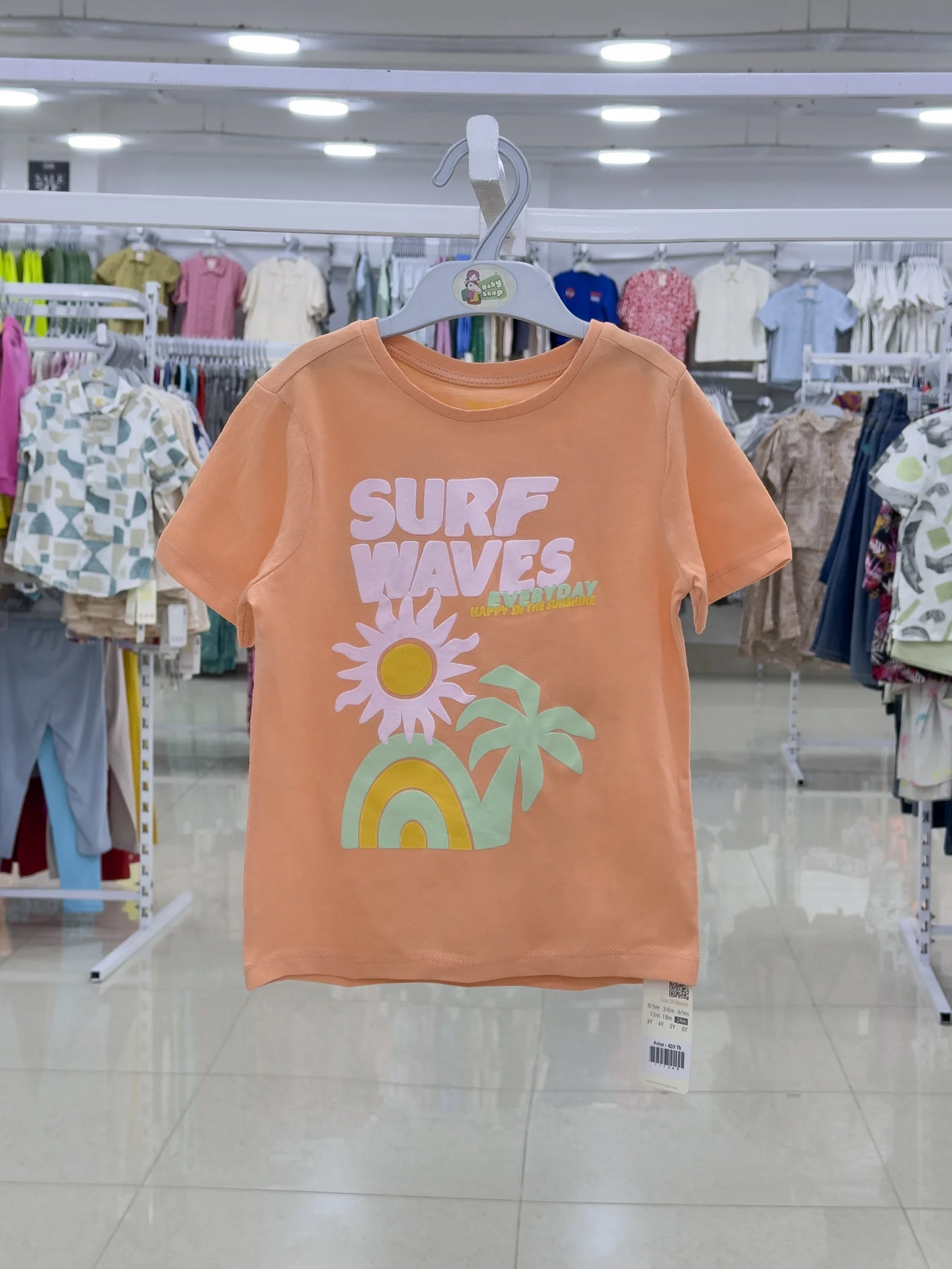 Girls Short  Sleeve T- Shirt ( Size-0/3 M To 6 Years) (117363)