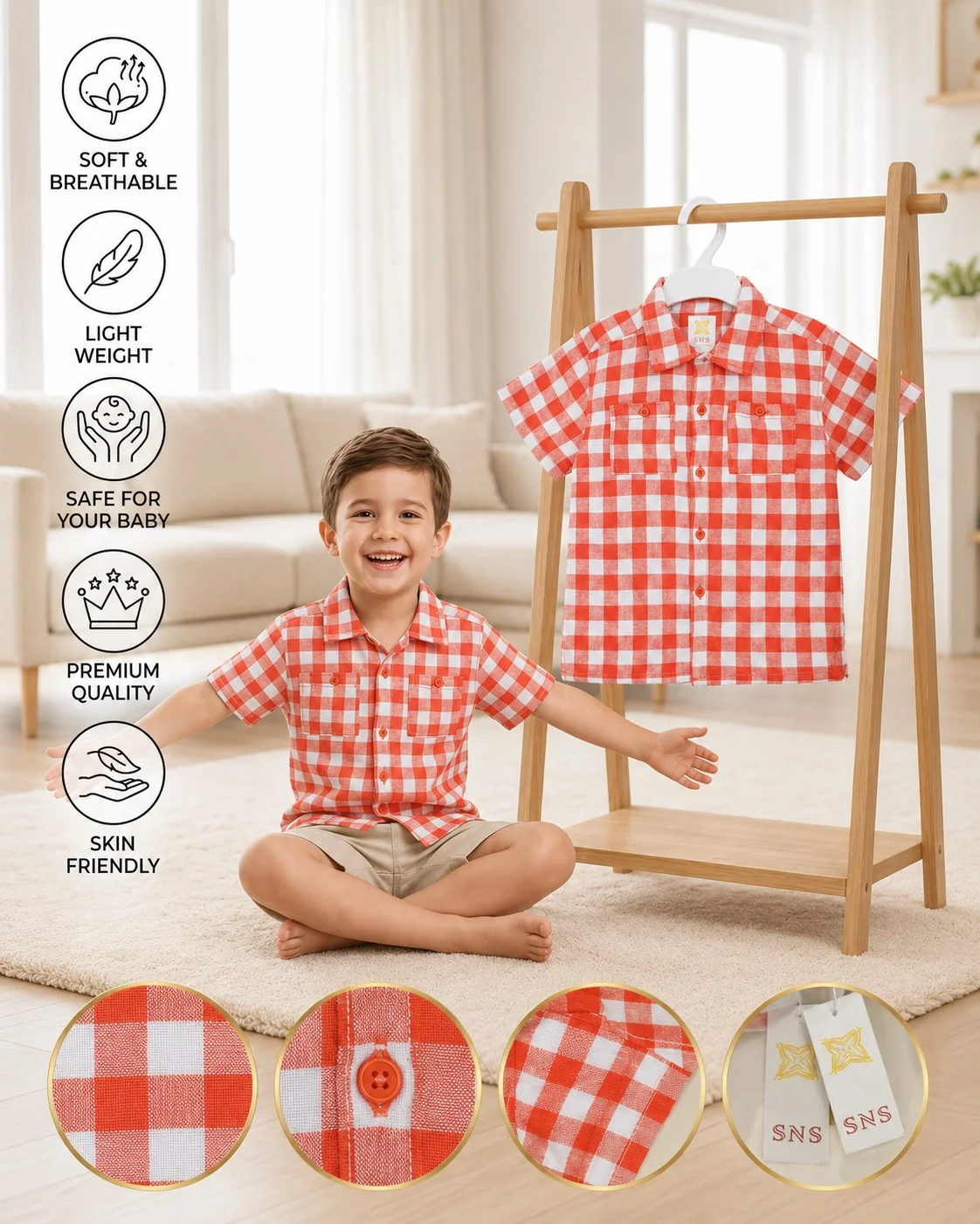 Boys Short Sleeve Shirt (0/3 M-6 Year) (108295)