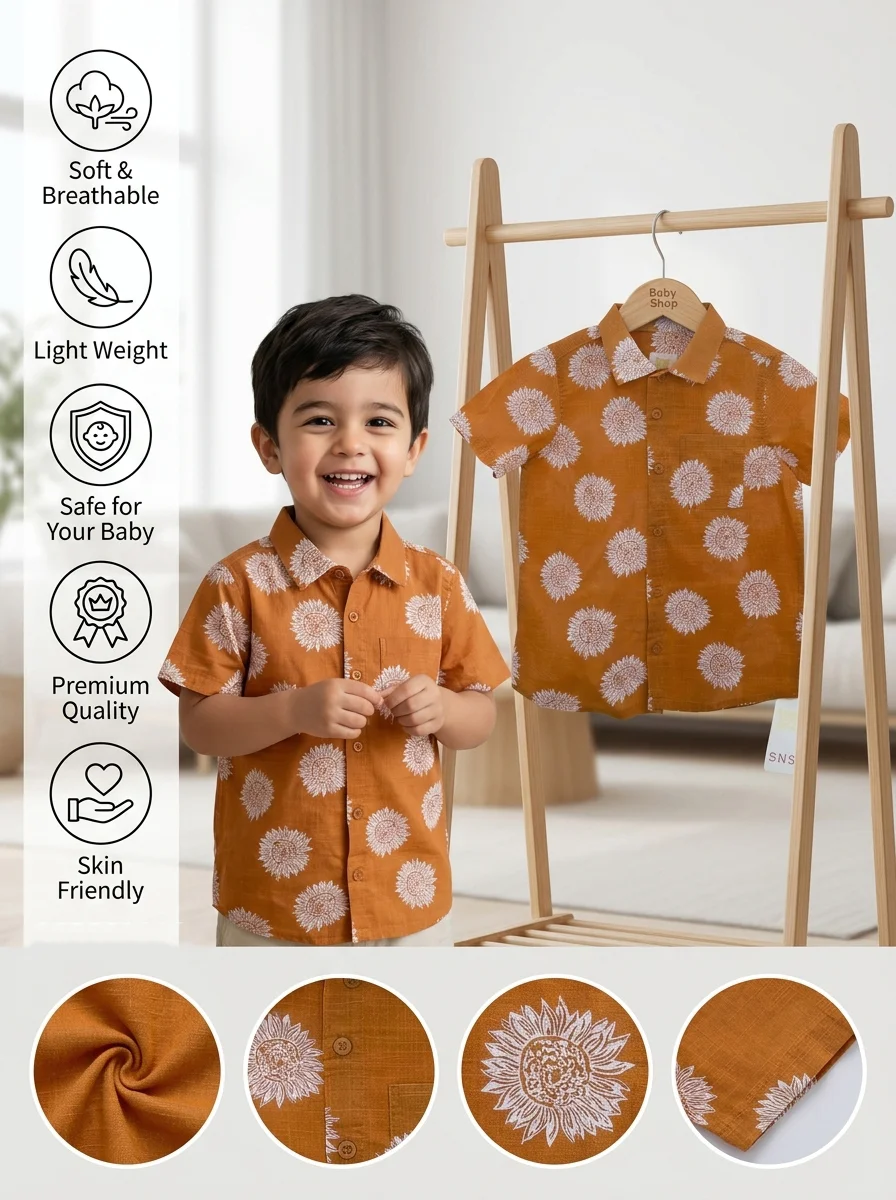 Boys Short  Sleeve  Shirt ( Size- 3 Years TO 15/16 Years) (119837)