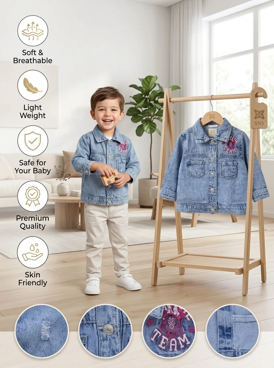 Boys Denim Shirt (Size-3/6 M TO 6 Years ) (113379)
