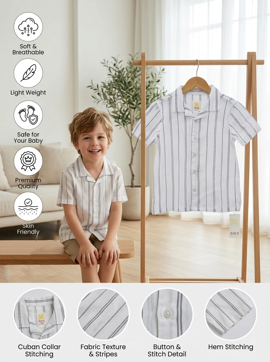 Boys Short  Sleeve  Shirt ( Size- 3 Years TO 15/16 Years) ( 116642)