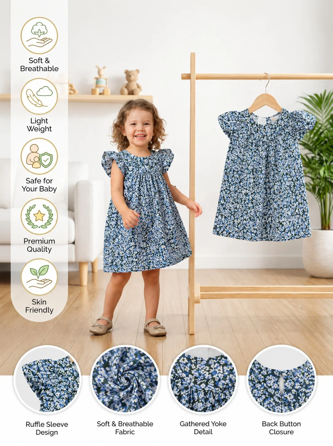 Girls Dress (0/3 M-6 Years) (108357)