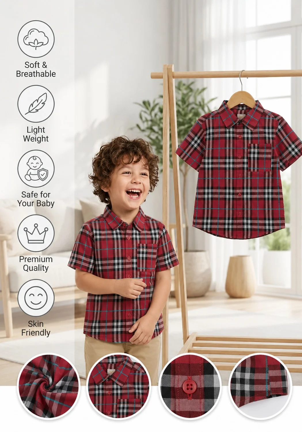 Boys Short Sleeve Shirt (3 Years-15/16 Years) (107399)