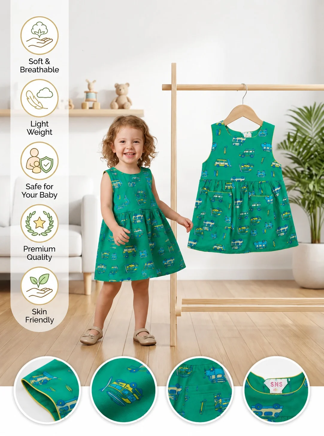 Girls Dress (0/3 M-6 Years) (109894)
