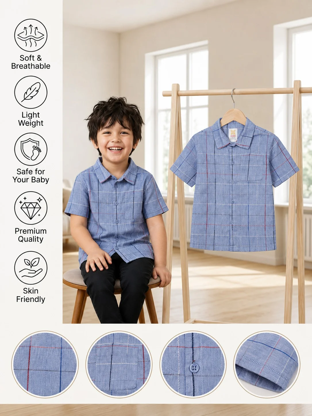 Boys Short Sleeve Shirt (3 Years-15/16 Years) (107137)