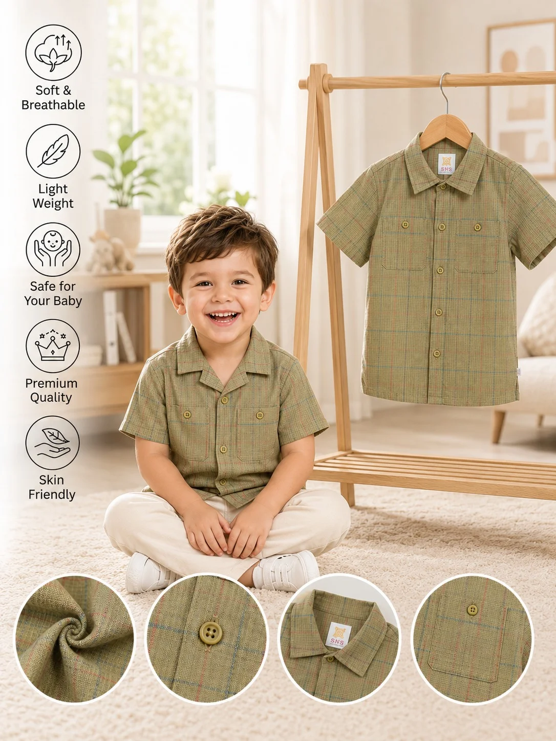 Boys Short Sleeve Shirt (3 Years-15/16 Years) (108056)