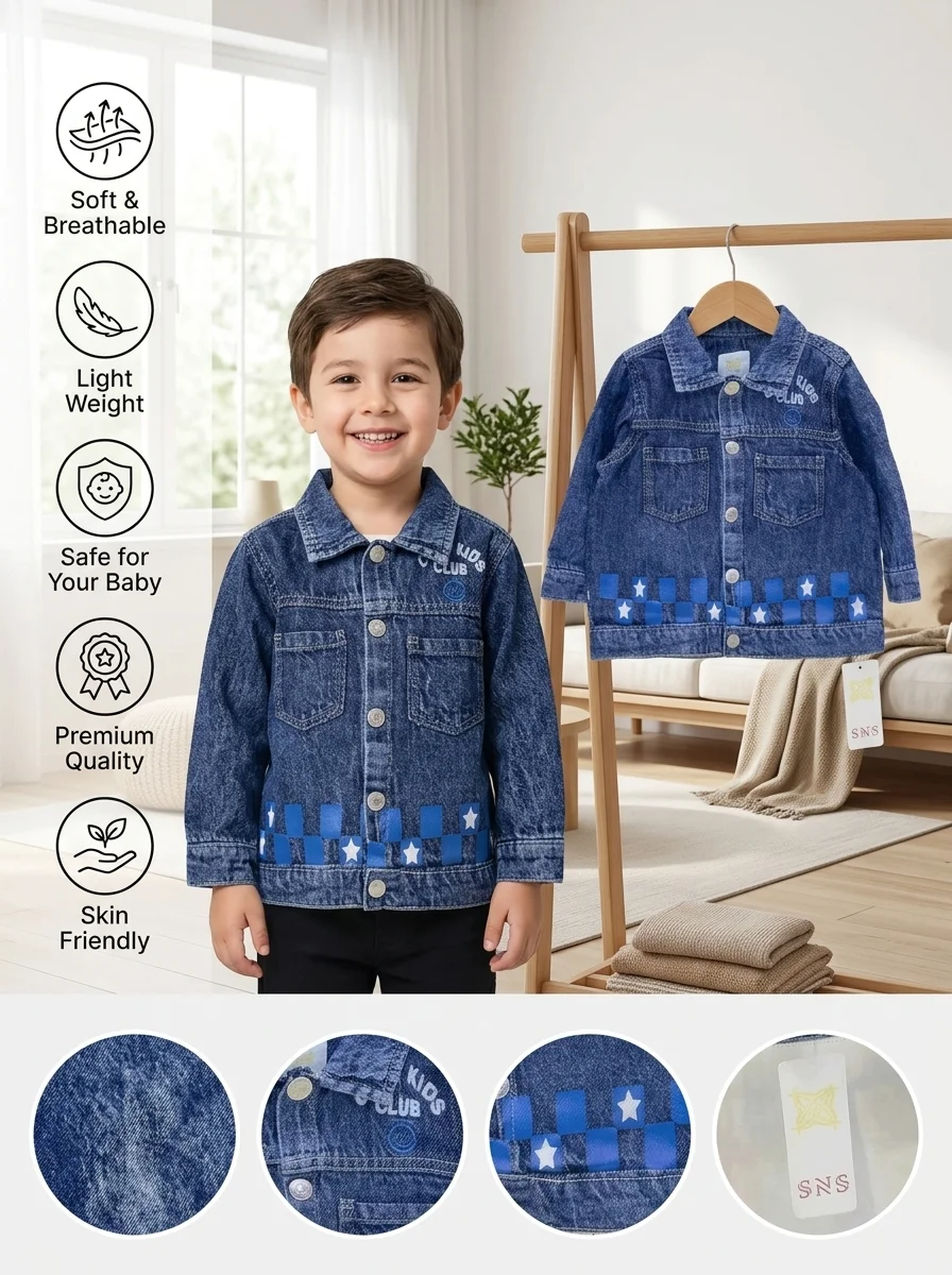 Boys Denim Jacket (Size-3/6 M To 6 Years ) (113319)