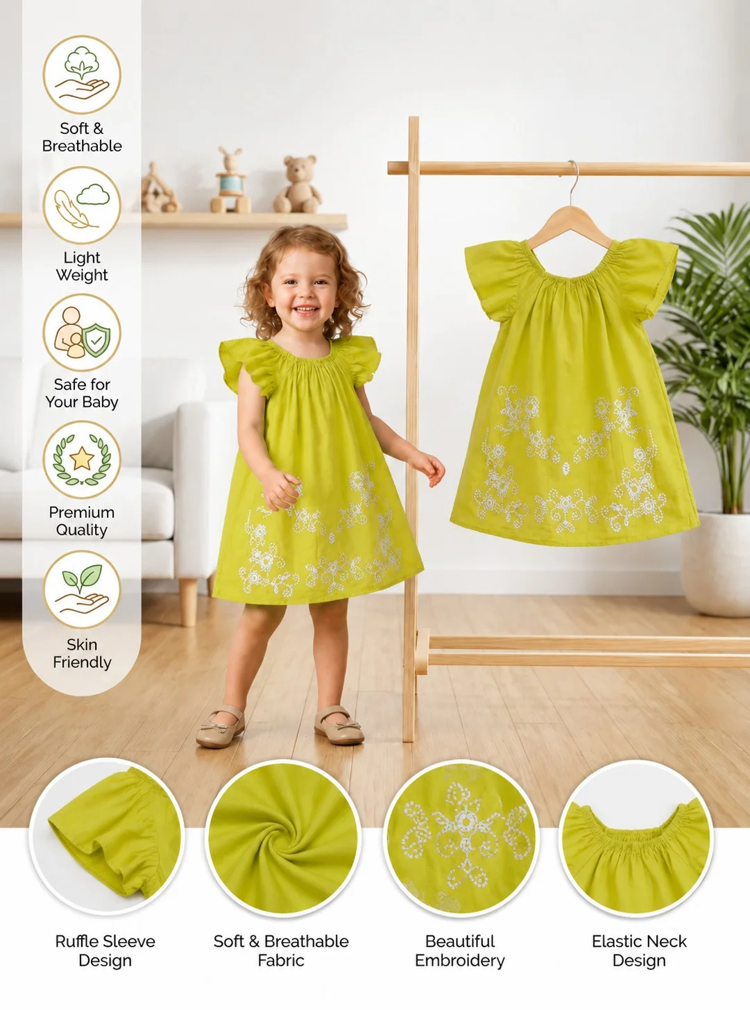 Girls Dress (0/3 M-6 Years) (108235)