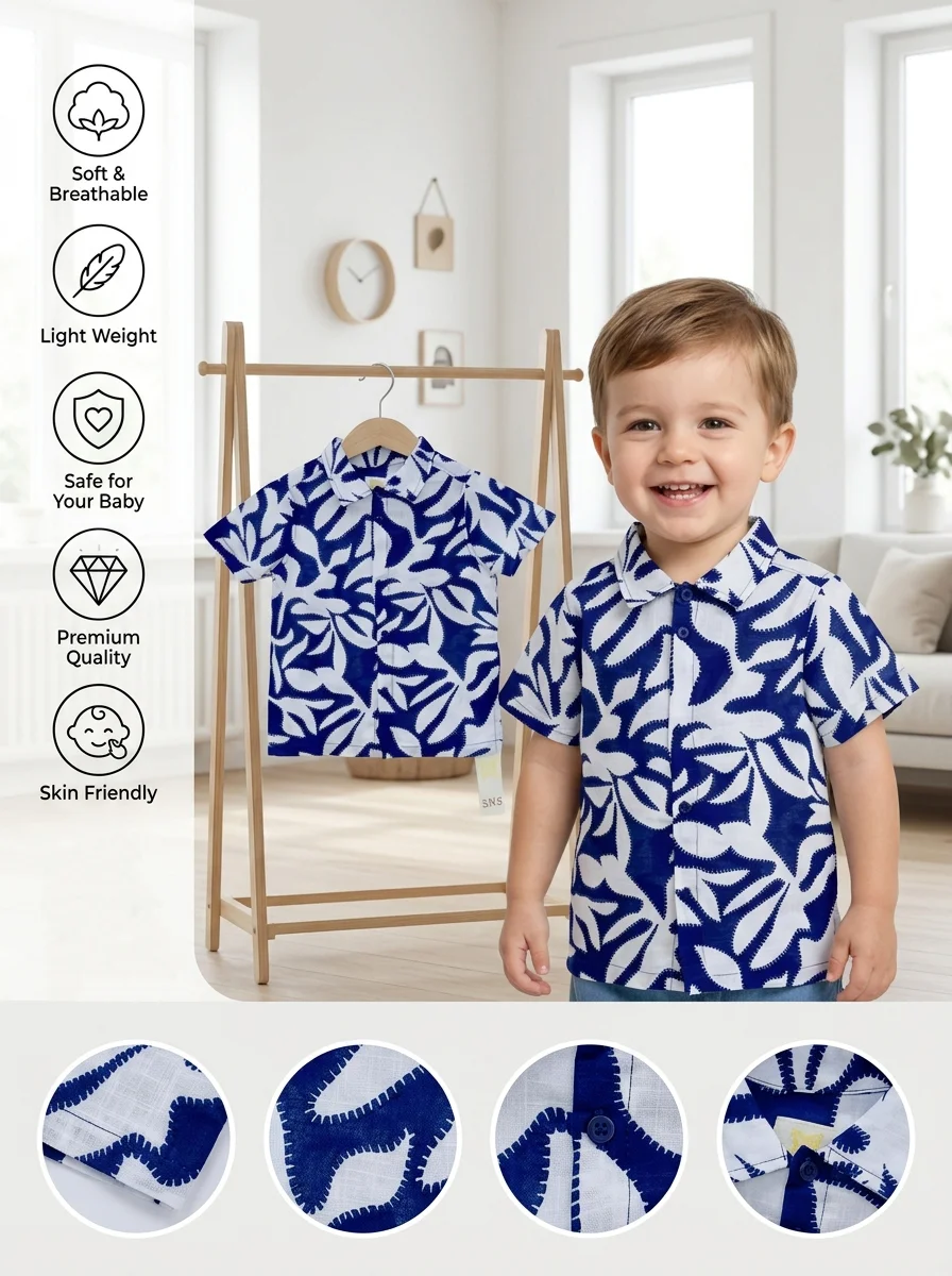 Boys Short  Sleeve  Shirt ( Size- 0/3 M  TO 6 Year ) (115175)