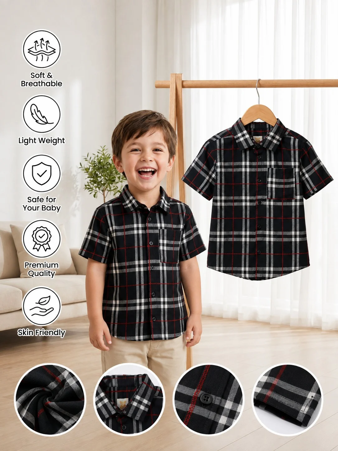 Boys Short Sleeve Shirt (3 Years-15/16 Years) (106902)