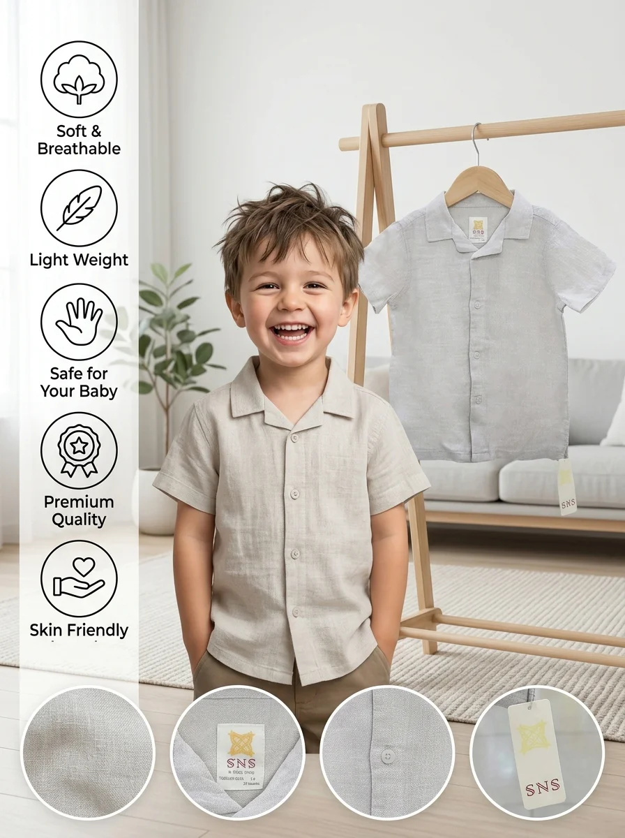 Boys Short  Sleeve  Shirt ( Size- 0/3 M TO6 Years) (119815)