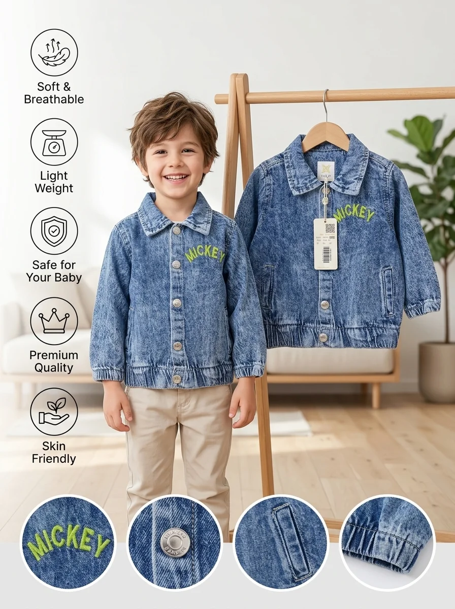 Boys Denim Shirt (Size-3/6 M TO 6 Years ) (113452)
